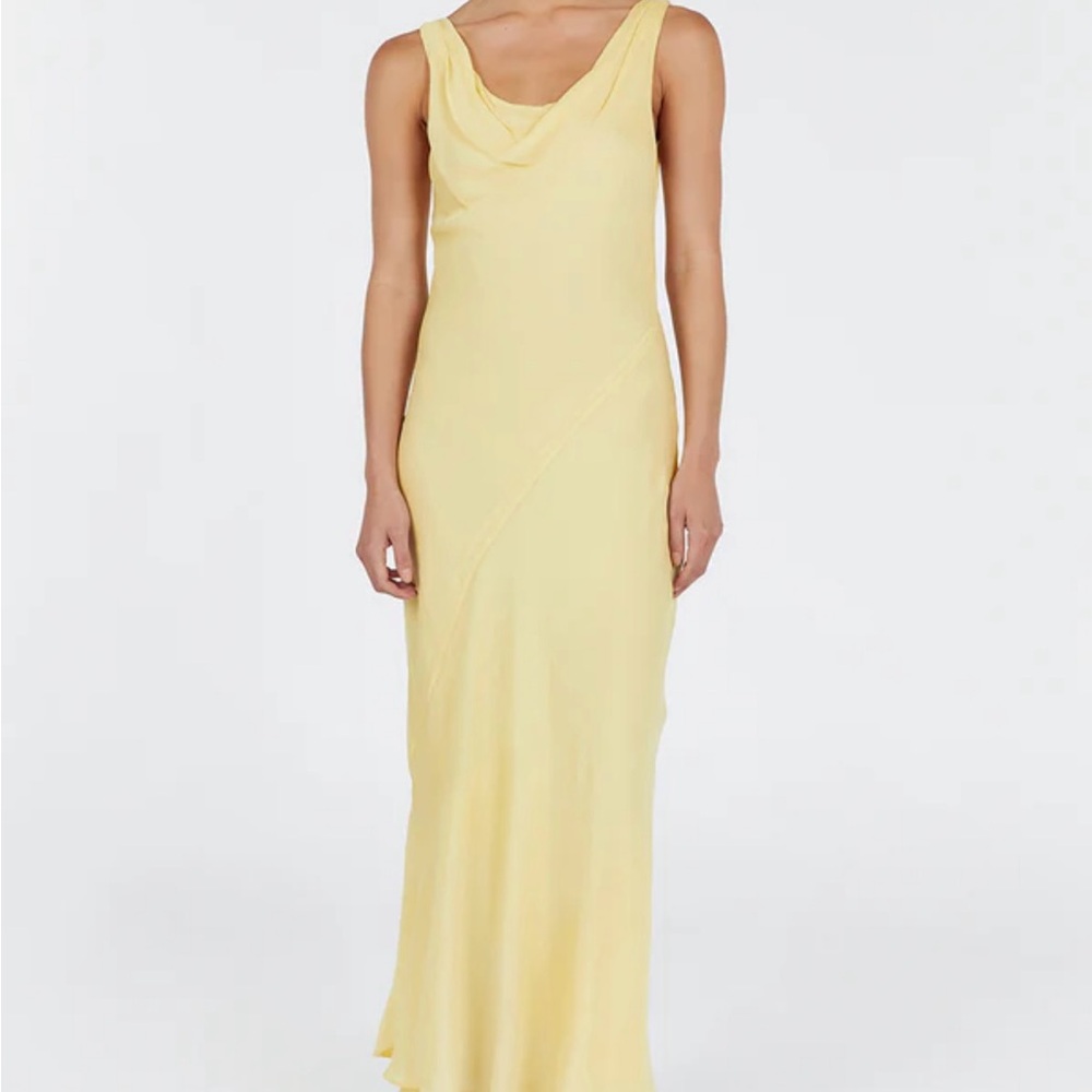 DISSH Johnny lemon cowl neck dress